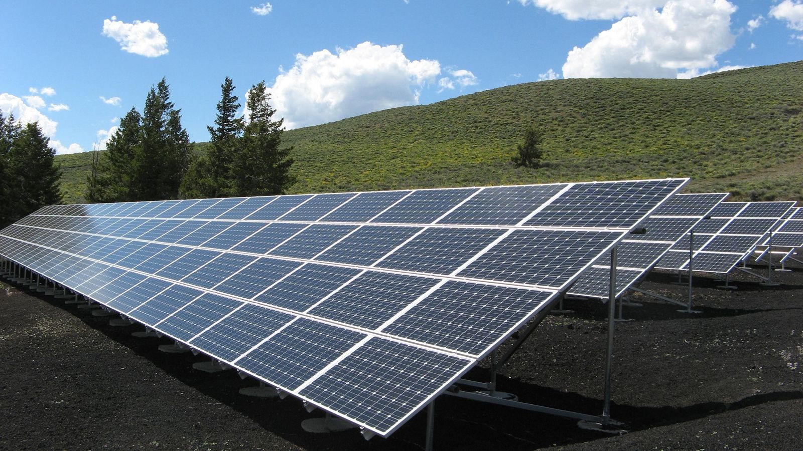 Solar farm landscape